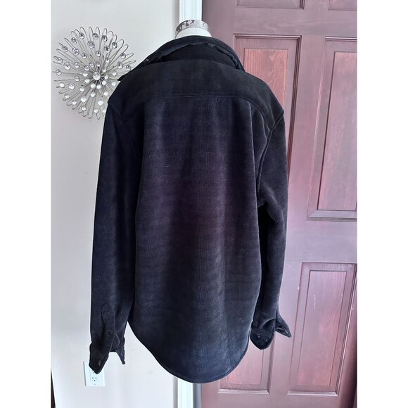 Kenneth Cole KZ9I53BLK 2 way stretch super soft black snap closure comfort shirt - Picture 2 of 5